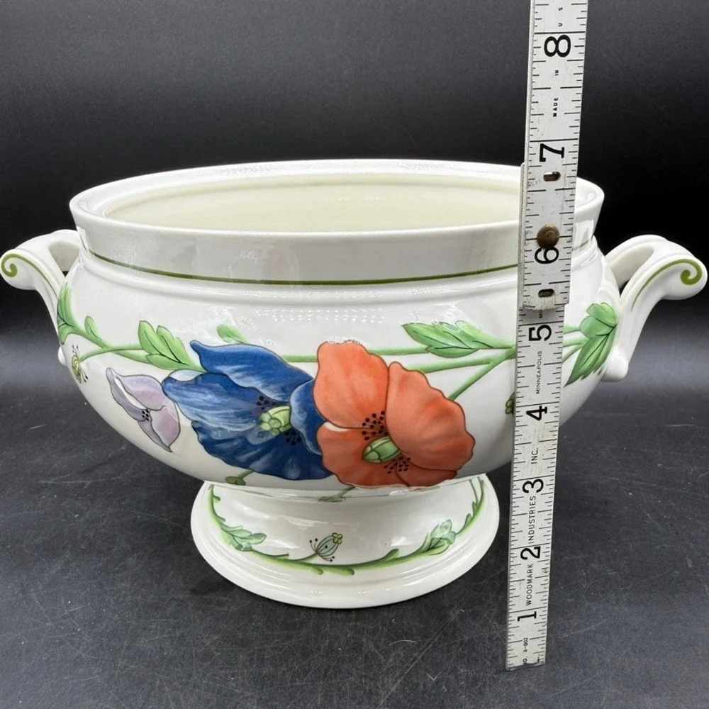 Vintage Villeroy Boch Amapola Soup Tureen Large Floral‎ Serving Dish Cottage